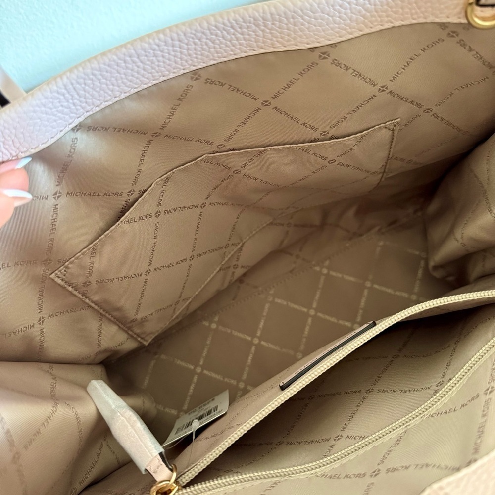 NWT! MICHAEL KORS MIRELLA MEDIUM TOTE LEATHER BAG PINK - Picture 6 of 15